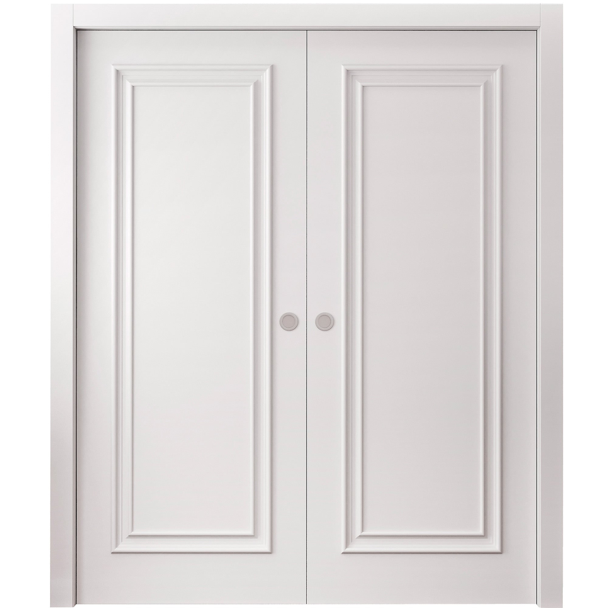 SartoDoors | Bathroom Door Pocket Door | Solid Wood | Hardware Set | 36x80, White Bedroom Door Pantry Door Closet Door