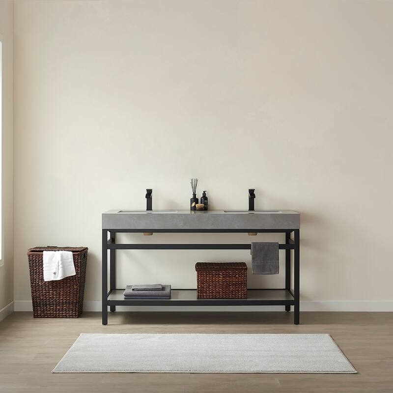 Miseno MV702560M-NM Funes 60" Free Standing Double Basin Vanity Set
