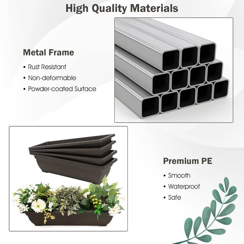 Costway 4 FT 4-Tier Vertical Raised Garden Bed Elevated Planter Box - See Details