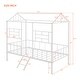 preview thumbnail 17 of 27, Metal House Bed Frame Twin Size With Slatted Support No Box Spring Needed