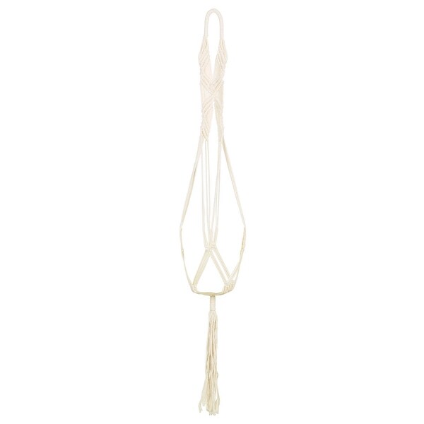 Macrame Plant Hanger Flower Pot Holder Wall-mounted Cotton Rope 39.4 Inch Length