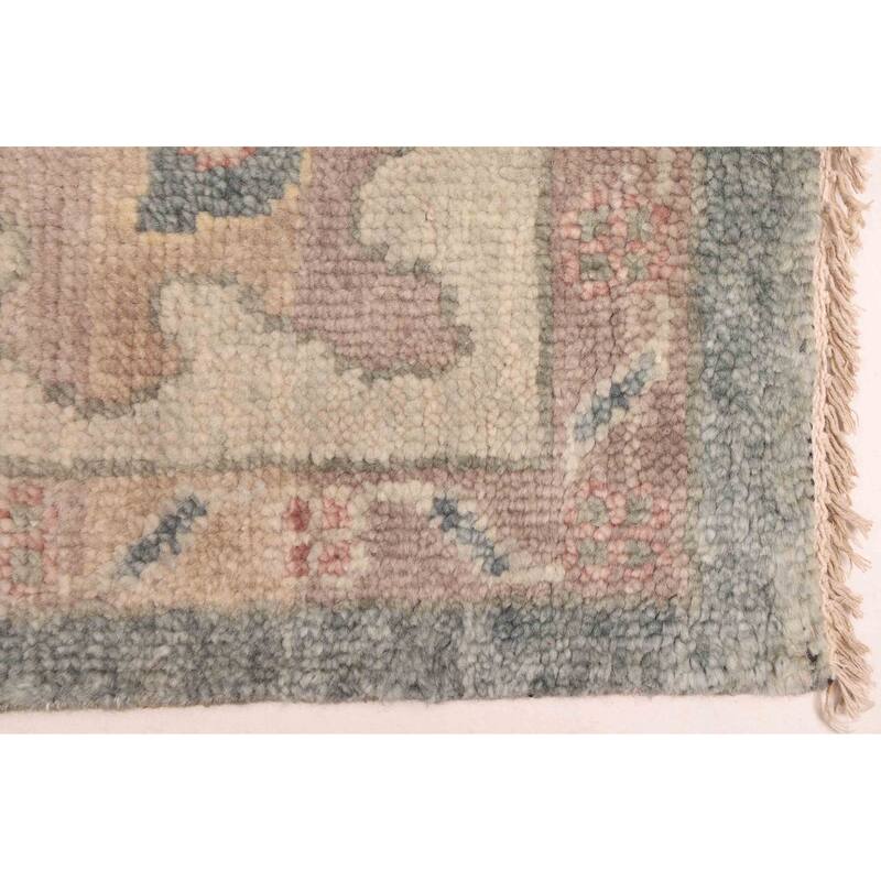 ECARPETGALLERY Hand-knotted Modern Oushak Dark Teal Wool Rug - 8'11 x 11'9