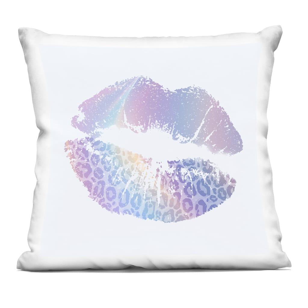 Stupell Purple Rainbow Lipstick Decorative Printed Throw Pillow Design by Kim Allen