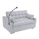 preview thumbnail 8 of 22, Velvet Daybed Futon with Pullout Bed & USB Ports