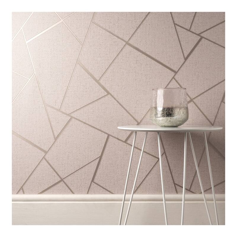 Fine Decor Quartz Blush Fractal Wallpaper - 20.5 x 396 x 0.025