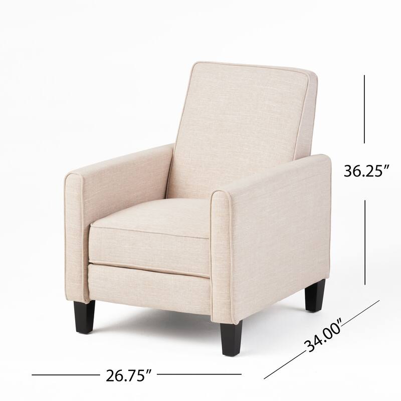 Roomfitters Fabric Push Back Chair for Elegant Home Decor, Navy Blue
