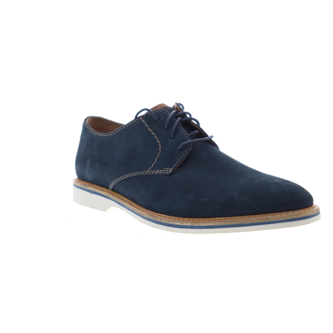 clarks atticus lace navy nubuck