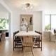 preview thumbnail 2 of 12, 3-Light Swirled Glass Globe Bubble Semi Flush Mount