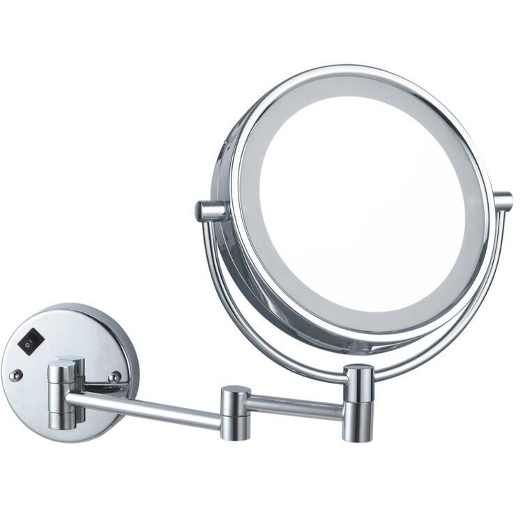 Nameeks Glimmer Wall Mounted Framed Makeup Mirror - Chrome