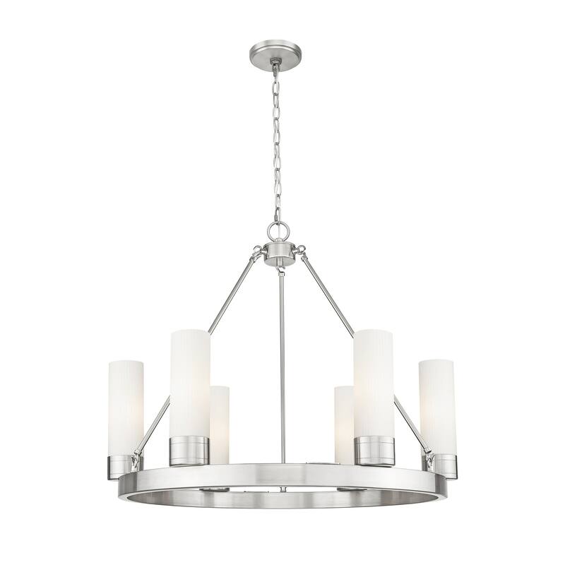 Innovations Lighting Downtown Urban - Boreas - 6 Light 29" Chandelier with 8" Shades