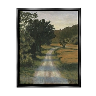 Stupell Shadowed Rural Path Framed Floater Canvas Wall Art Design By ...
