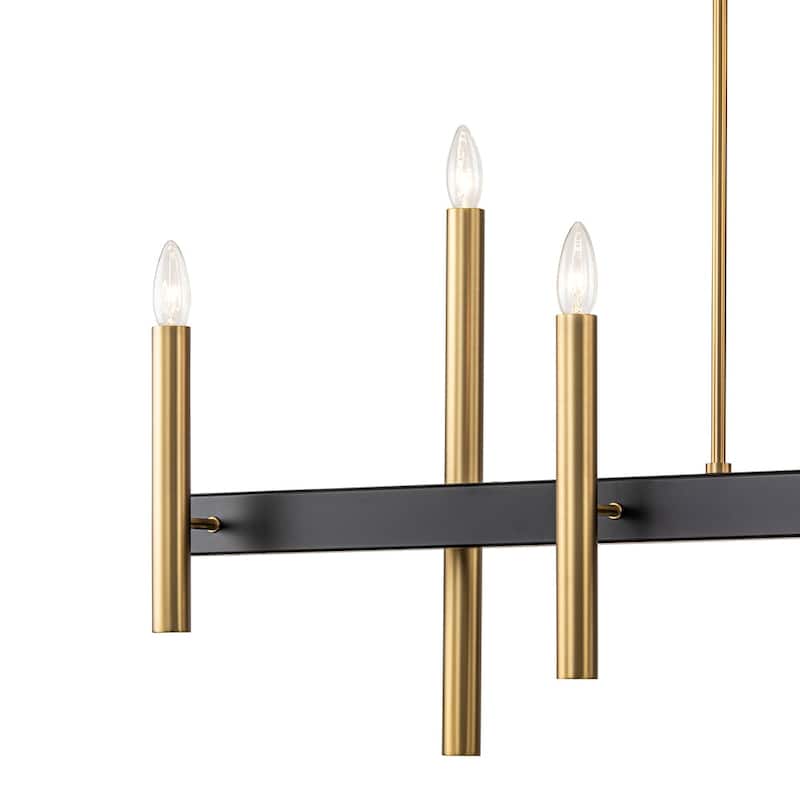 8-Light Modern Linear Candlestick Chandelier Kitchen Island Pendant Lighting