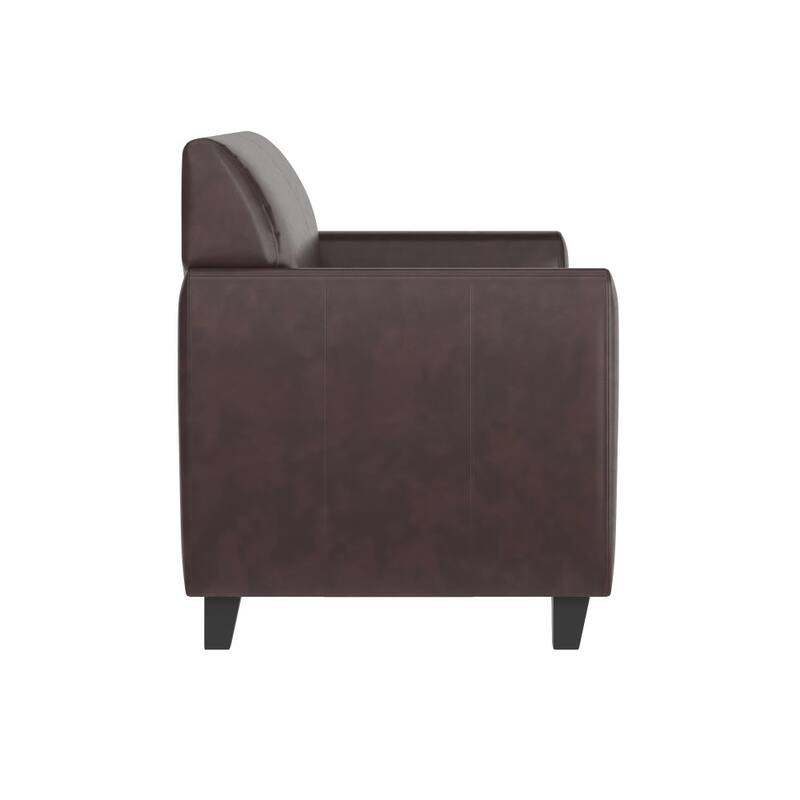 LeatherSoft Loveseat with Clean Line Stitched Frame