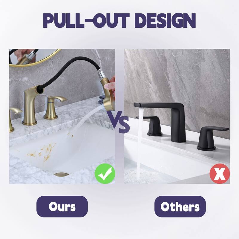 Adjustable Temperature Pull Out Sprayer Bathroom Faucet