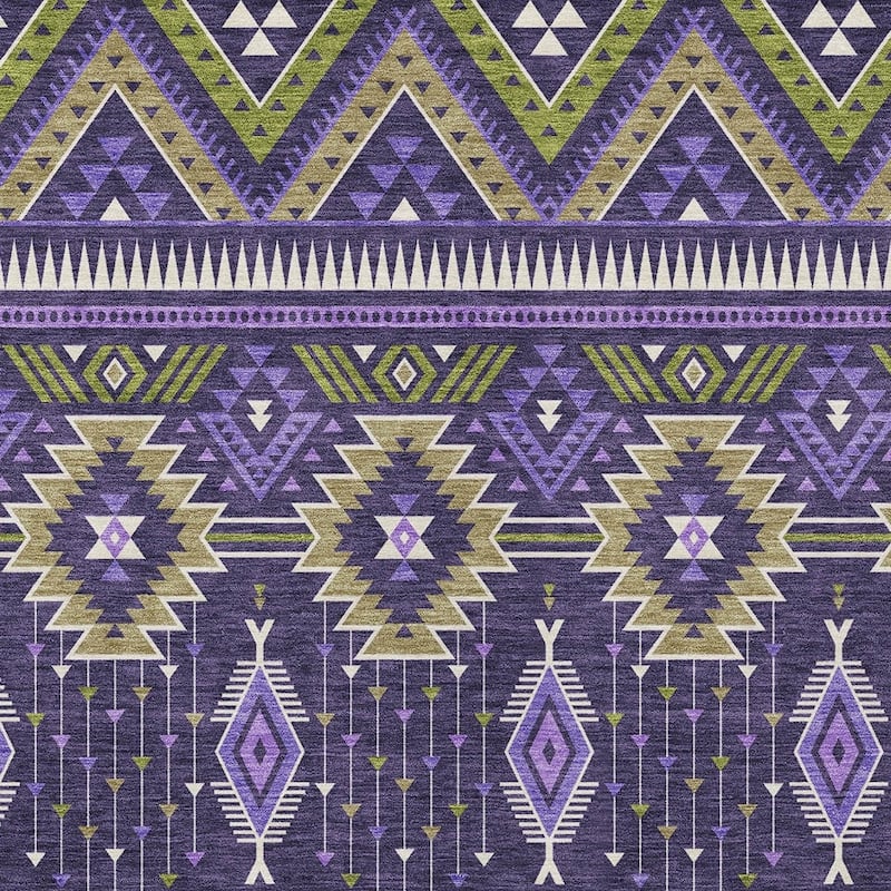 HomeRoots Aztec Transitional Rectangle Outdoor Rug