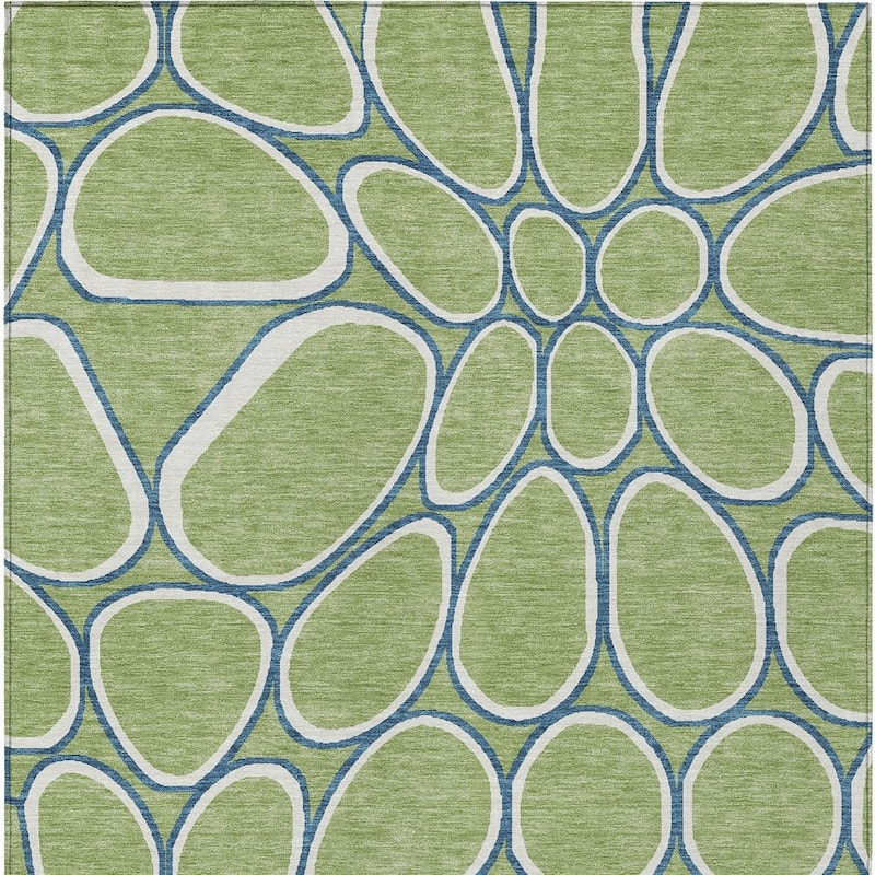 HomeRoots Abstract Transitional Rectangle Outdoor Rug