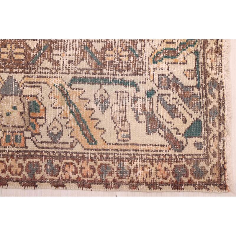 ECARPETGALLERY Hand-knotted Antalya Vintage Brown Wool Rug - 6'11 x 9'6