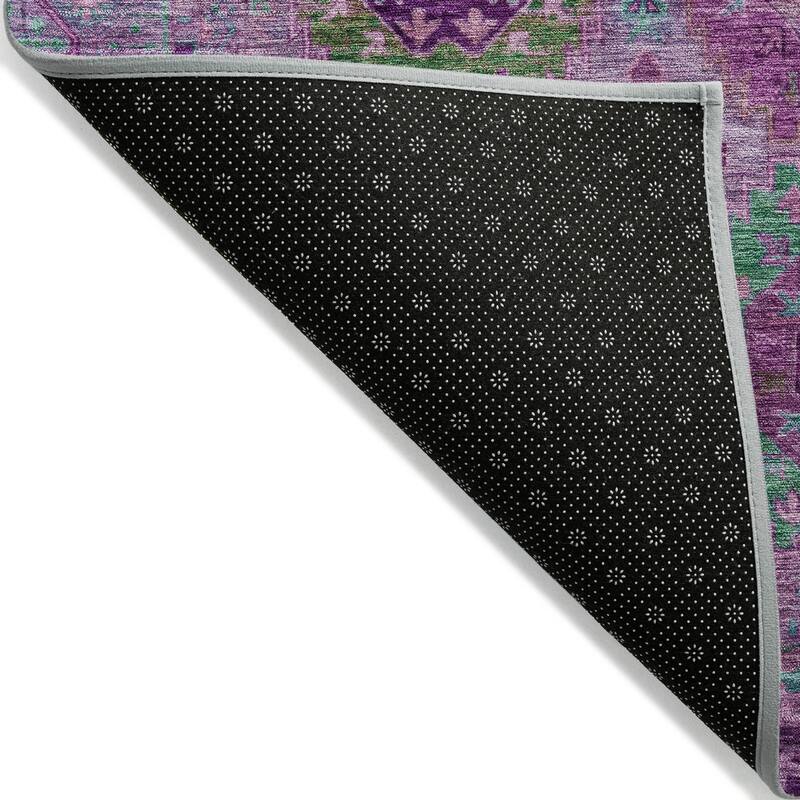 Machine Washable Indoor/ Outdoor Boho Vintage Chantille Rug