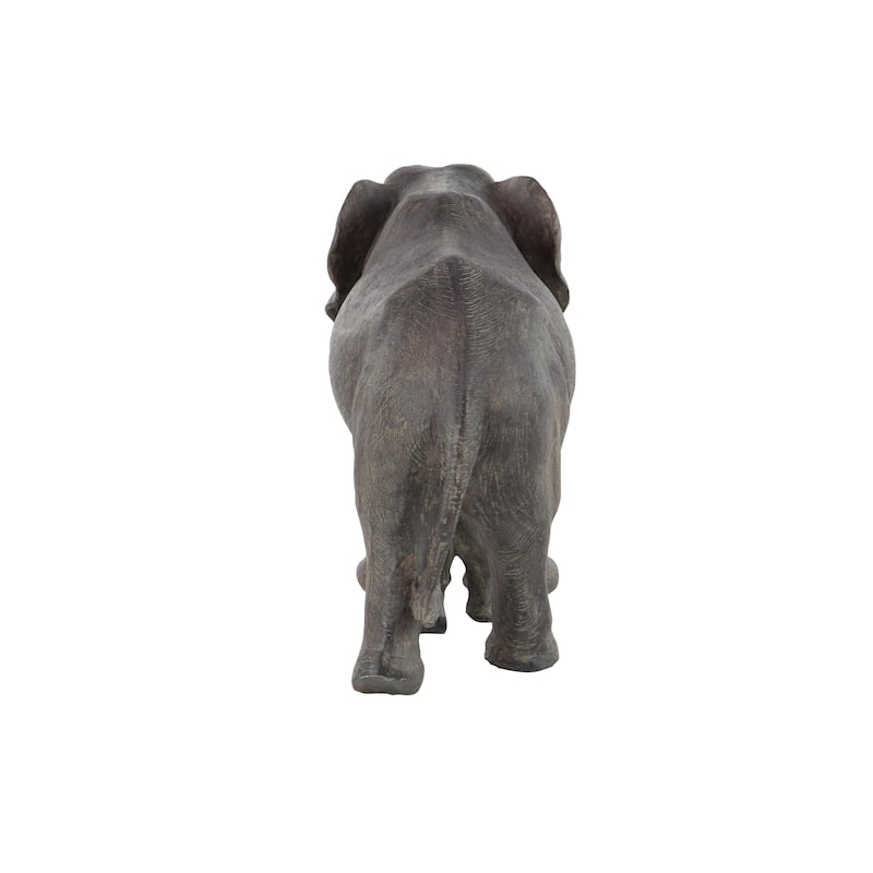 Polystone Elephant Decorative Sculpture - Gray - Roche River Decor