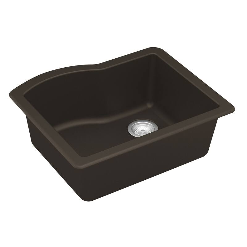 Karran Undermount Quartz 24 in. Single Bowl Kitchen Sink Kit