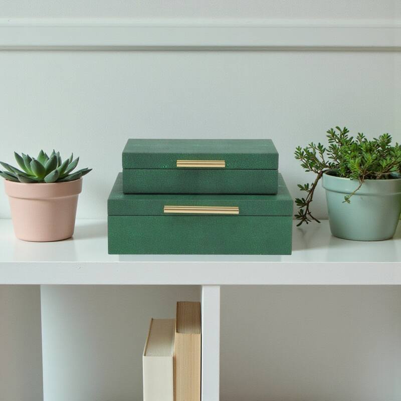 Lusan Black Vinyl Decorative Box Set