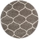 preview thumbnail 87 of 122, SAFAVIEH Hudson Shag Ogee Trellis 2-inch Thick Area Rug 5'3" Round - Grey/Ivory