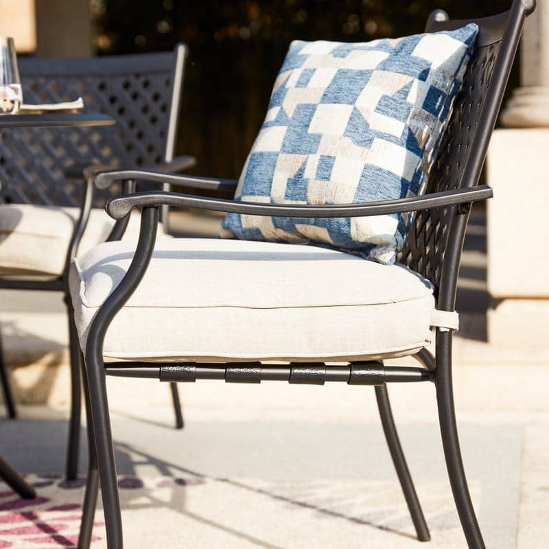 PATIO FESTIVAL 5-Piece Black Steel Outdoor Dining Set