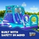 preview thumbnail 26 of 28, Sunny & Fun Mega Climb N' Go Inflatable Water Slide Park