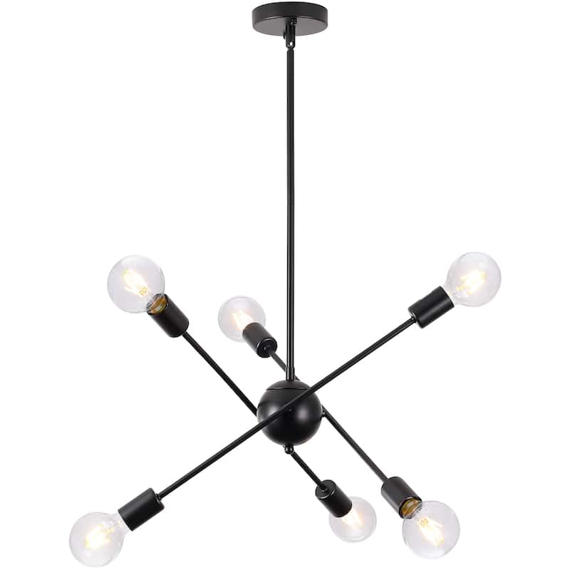 6-Light Sputnik Chandelier for Living Room Bedroom