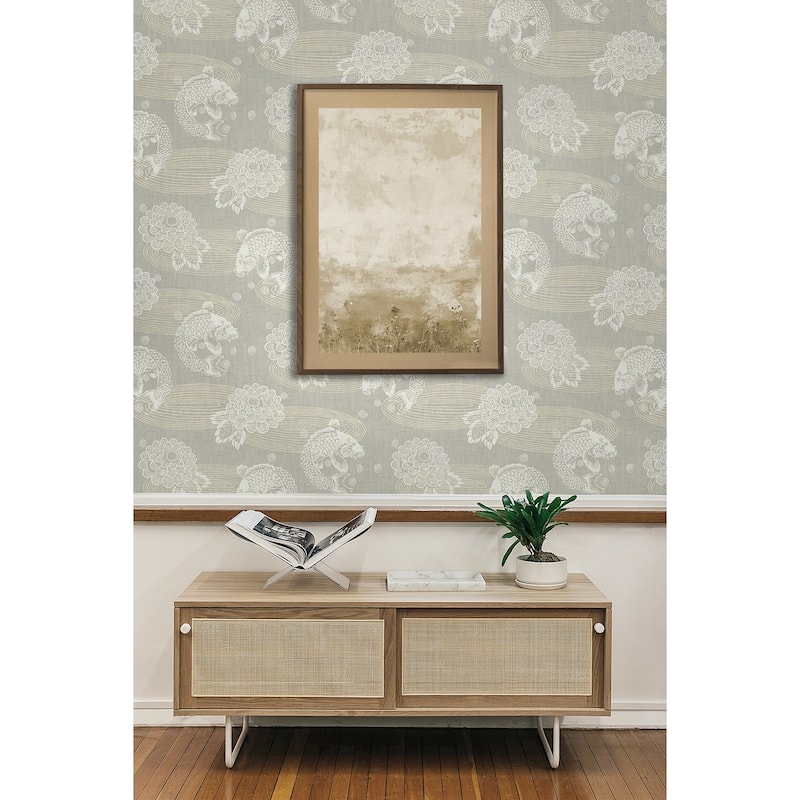 Seabrook Designs Alder Koi Unpasted Wallpaper