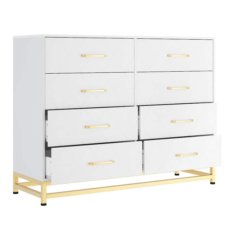 8 Deep Drawer Dresser for Bedroom Wood