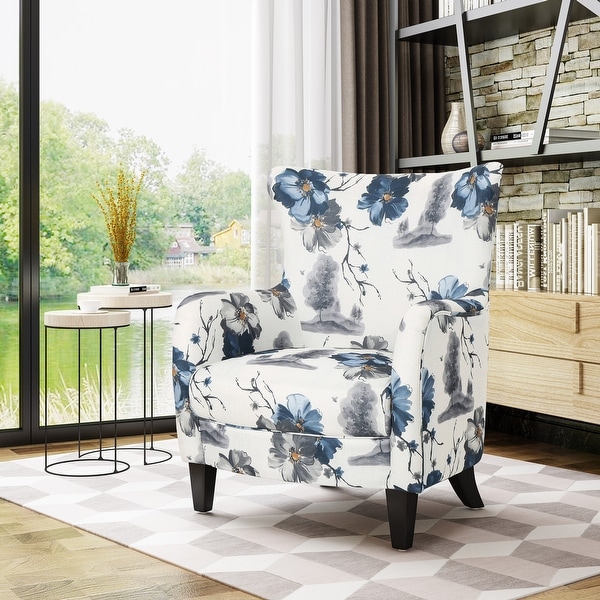 Blue Patterned Arm chair - Bed Bath & Beyond - 40901249