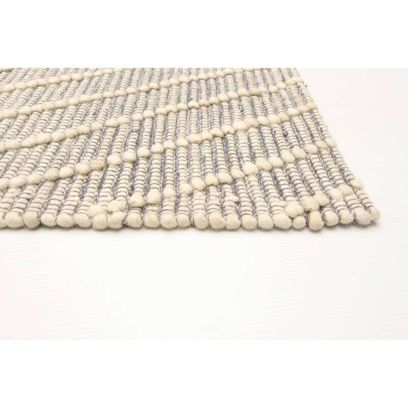 ECARPETGALLERY Braid weave Sienna Cream Wool Rug - 6'1 x 9'0