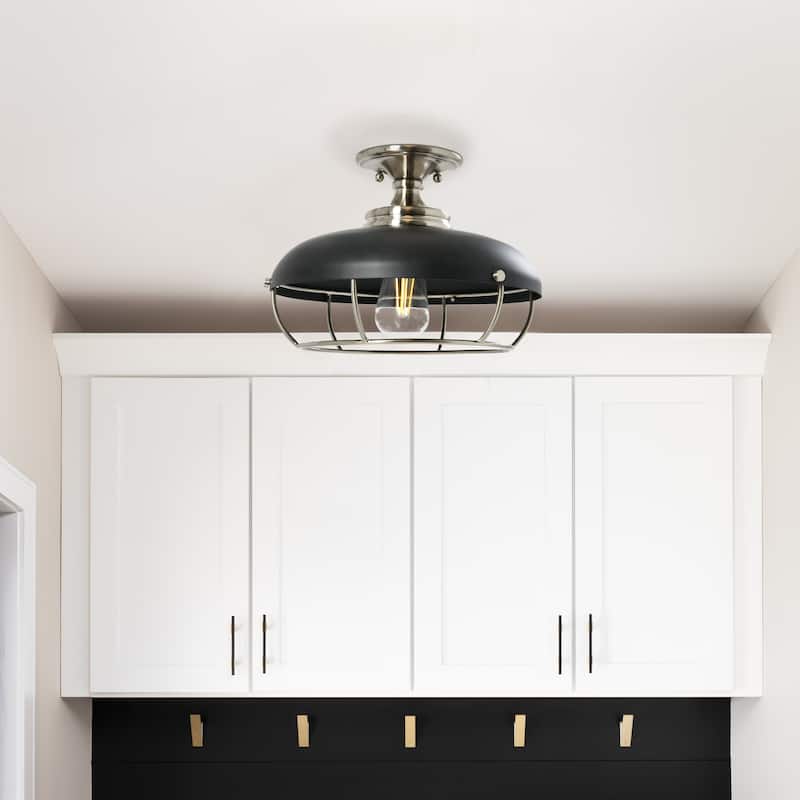 Robert Stevenson Lighting Presley - Semi-Flush Mount Ceiling Light - 13.0"L x 13.0"W x 9.0"H