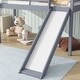 preview thumbnail 35 of 41, Twin Size Low Loft Bed with Slide, Ladder, Safety Guardrails, and Underbed Play and Storage Space for Boys Girls