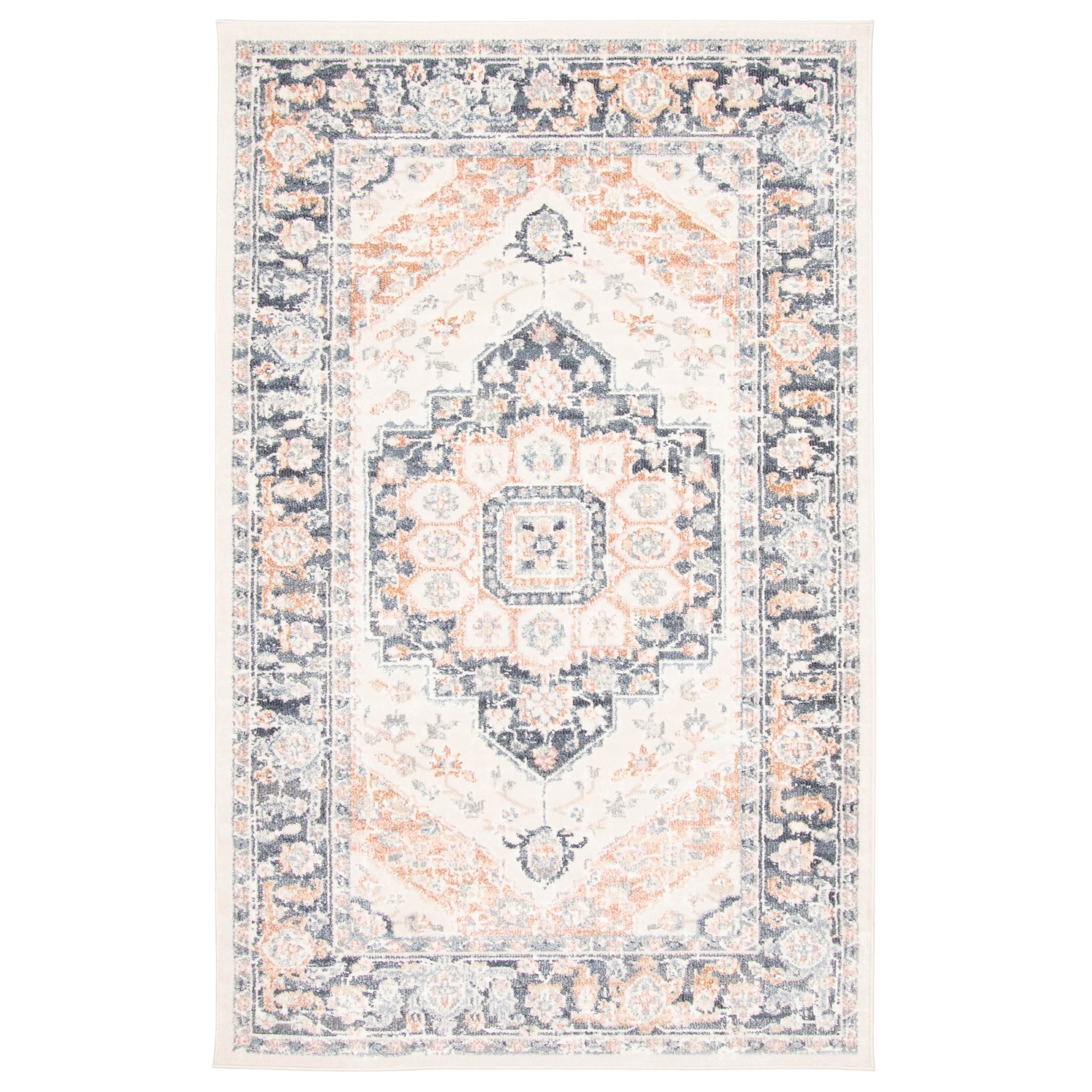 ECARPETGALLERY Machine Woven Heriza Ivory Area Rug