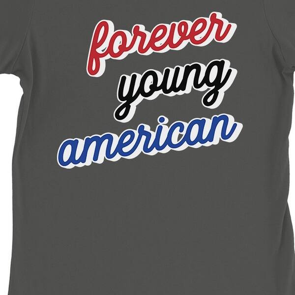 Shop 365 Printing Forever Young American Womens Cool Grey