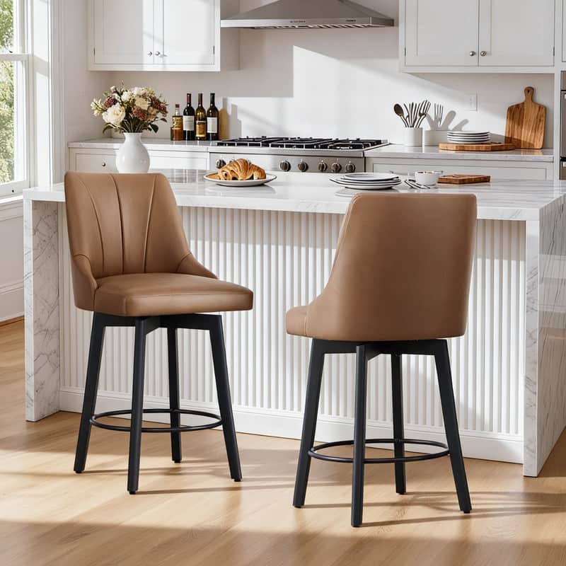 Spruce & Spring Modern Swivel Counter Height Bar Stool