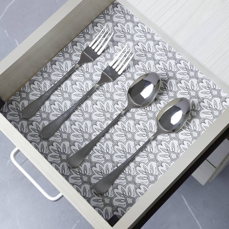 Ray Star Gray Floral Shelf liner Independence Day 18x96 12×120 In