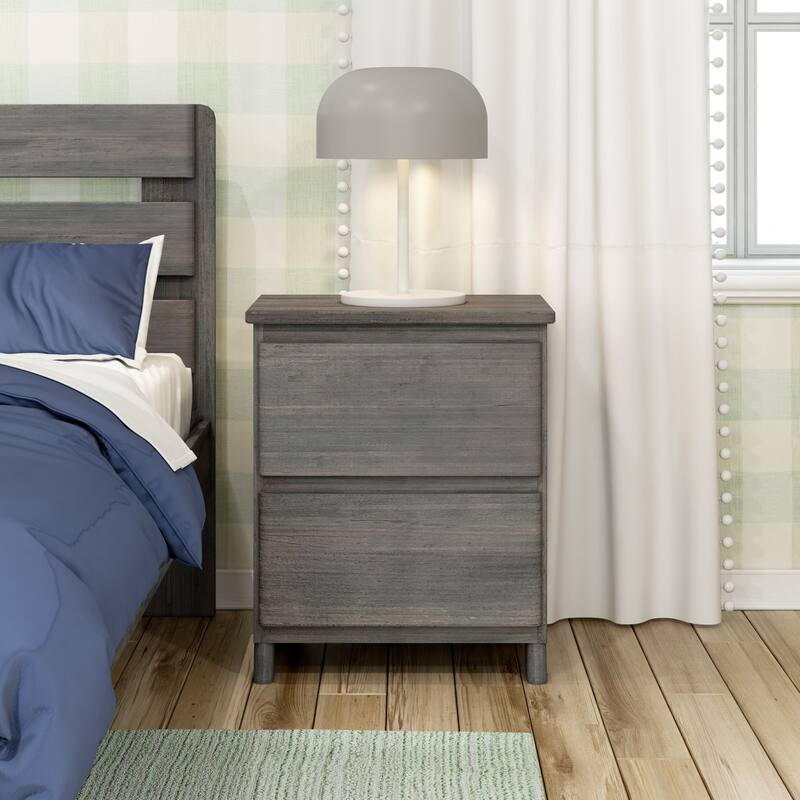 Max and Lily Farmhouse Nightstand with 2 Drawers