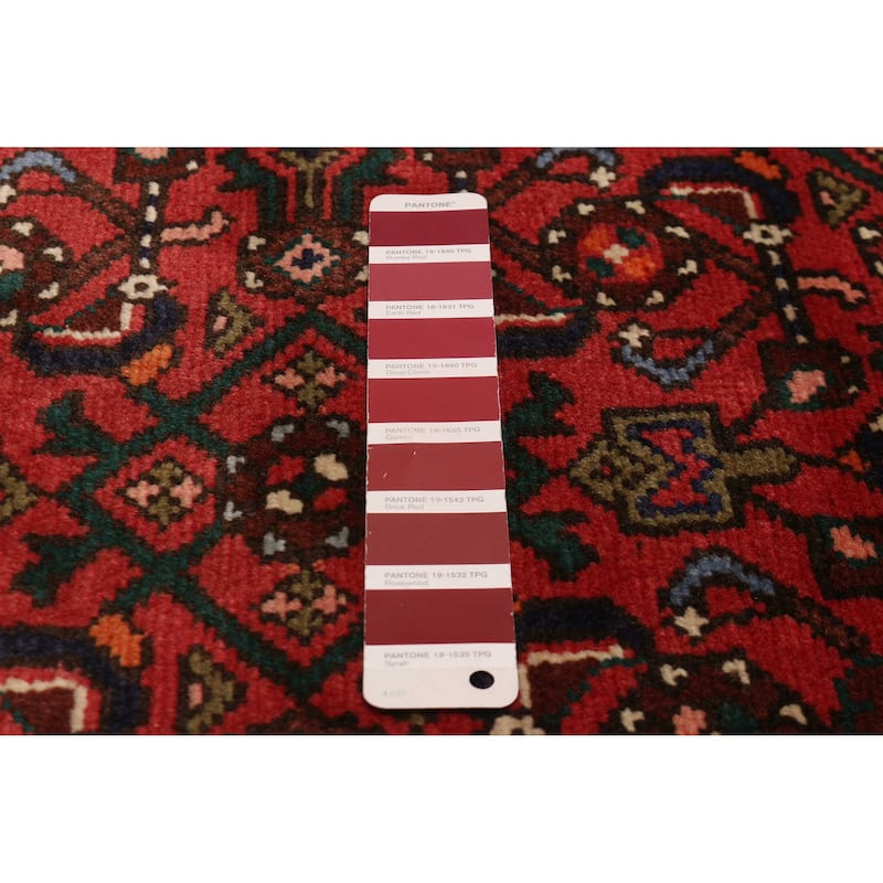 ECARPETGALLERY Hand-knotted Andelz Red Wool Rug - 3'7 x 4'11