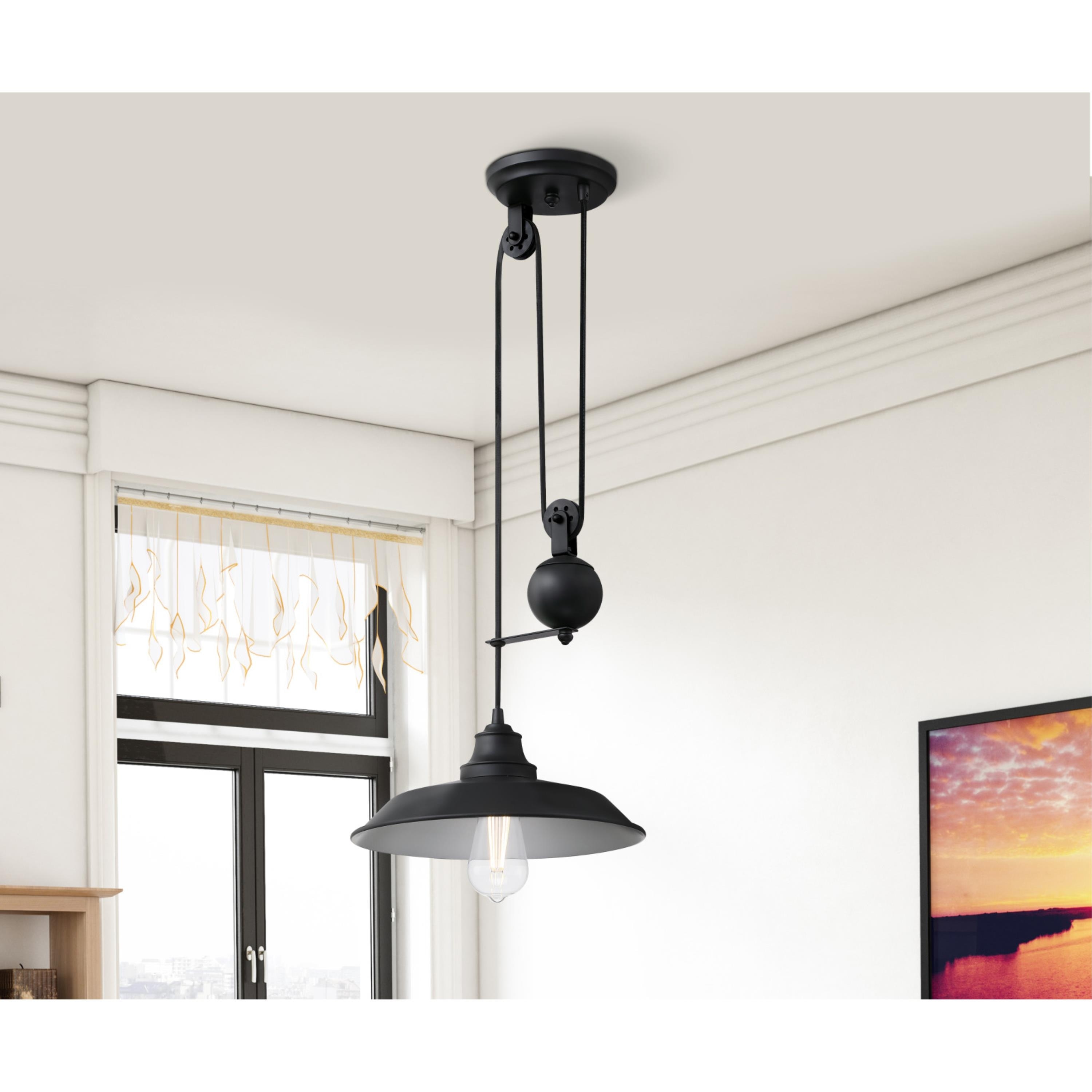 Farmhouse pulley pendant light store