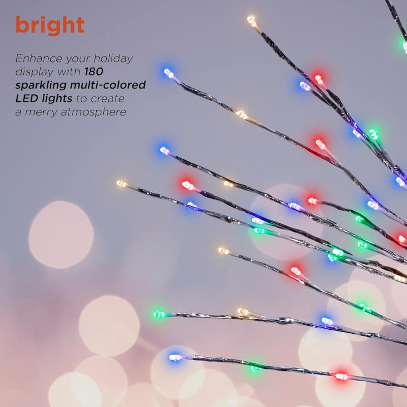 Alpine Corporation 60"H Indoor/Outdoor Artificial Christmas Tree with LED Lights