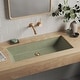 preview thumbnail 46 of 104, Arcata NativeStone Undermount Trough Bathroom Sink 30" - Sage
