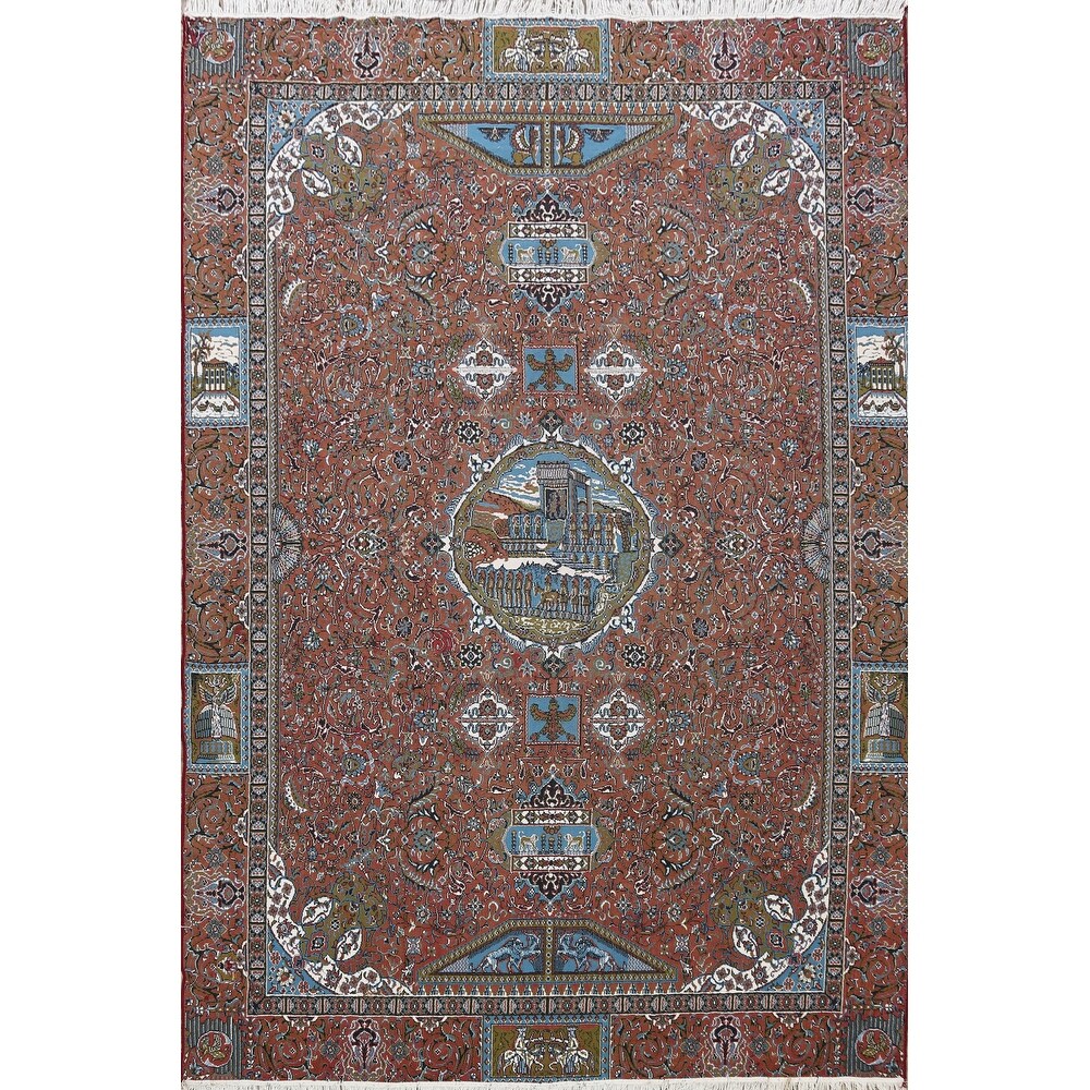 Overstockfloral Traditional Kashmar Turkish Area Rug Living Room Carpet 8 9 X 11 7 8 9 X 11 7 Rust Dailymail