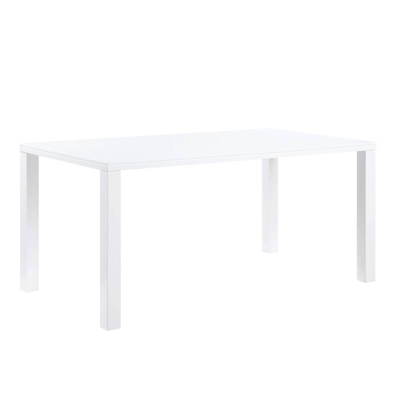 Dining Table in White High Gloss Finish(Only Table) - White