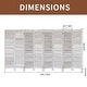 preview thumbnail 26 of 31, 5.6 Ft Tall 4/6/8 Panel Wood Room Divider Folding Privacy Screen