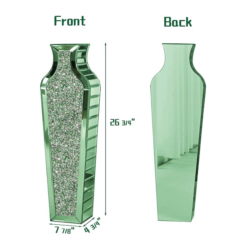 Glass Floor Vase Crystal Home Decor