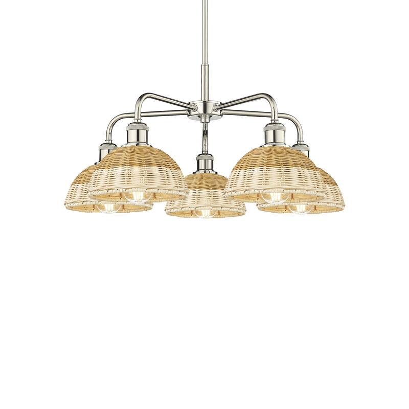 Innovations Lighting 516-5CR-13-26 Bristol Natural II Chandelier - Polished Nickel / Natural