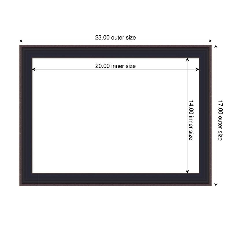 Havana Black Bronze Framed Dry Erase Magnetic Board - 23 x 17 in